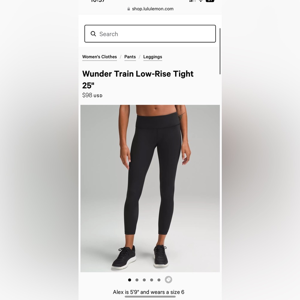 Wunder Train Low-Rise Tight 25" lululemon leggings